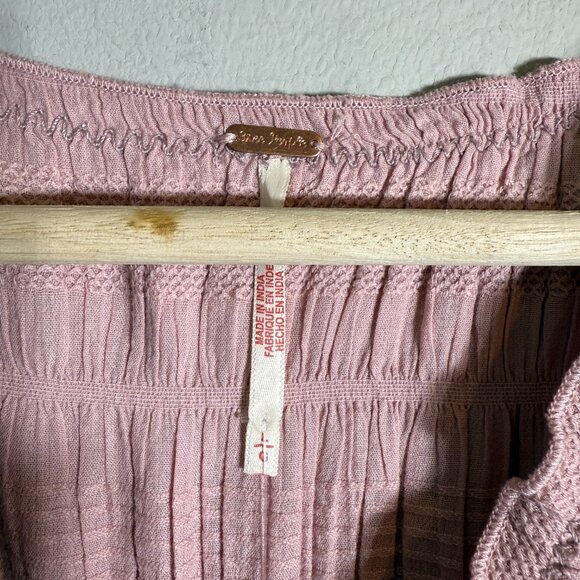 Free People Desert Dazed Midi Dress Women's Large Pale Mauve Boho Sleeveless NWT - Picture 9 of 15